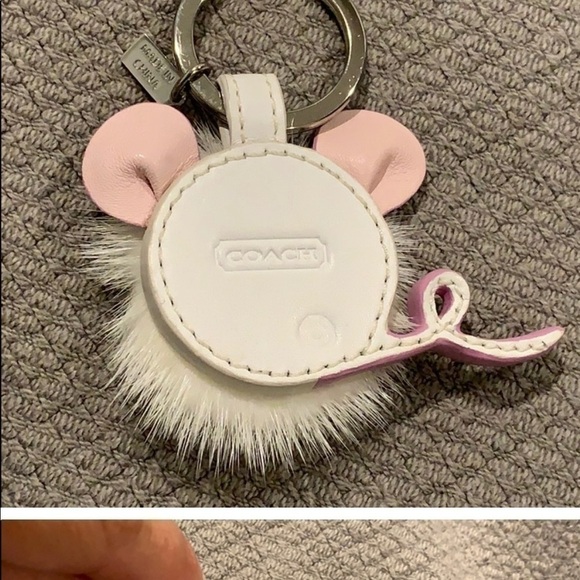 Coach Vintage Mink Mouse Keychain Fob RARE - Picture 2 of 5